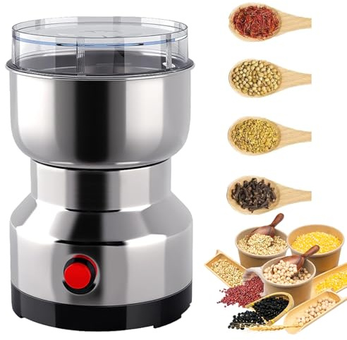 Macinaspezie, frullatore elettrico per spezie 250W, macinatrice per farina di cereali per mangimi secchi per chicchi di caffè, spezie, erbe aromatiche, noci, cereali, semi