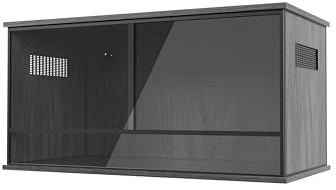 ProRep Vivarium – High-Strength Lightweight Reptile Tank with Enhanced Visibility | Secure Glass Enclosure for Lizards, Snakes & Exotic Pets | Terrariums (Black, 3x1.5x1.5ft (90x45x45cm))