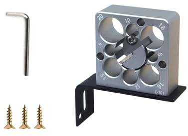 Professionale regolabile tassello Maker Jigs con 8 fori da 8 mm a 20 mm Attacco trapano per giunti di lavorazione del legno Strumento per trapano per la lavorazione del legno