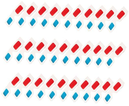 iplusmile Lot de 30 Lunettes en Carton Blanches Jetables 3D Verres Anaglyphes Rouge et Bleu, Lunettes de Cinéma 3D en Papier pour Films, Vidéos et Usage Événementiel