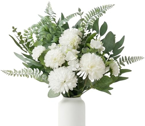 Fiori artificiali come vero gattino di vimini, decorazione pasquale, decorazione primaverile, ortensie artificiali, eucalipto, arbusto pasquale, decorazione da tavolo, soggiorno, decorazione per la