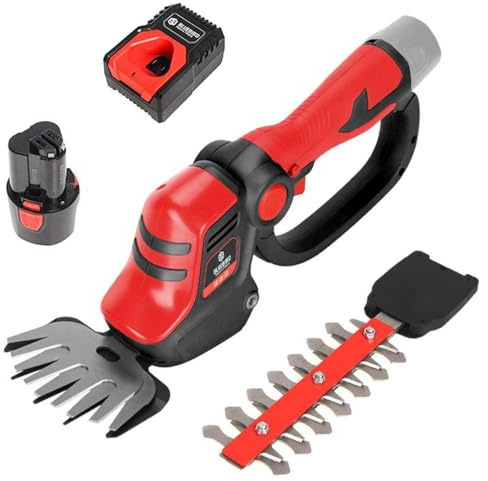 Recortador de césped a batería 12,6 V 2,5 Ah con cortasetos y tijeras – Motor Brushless 120 W, 3 velocidades, hoja 14 cm, ligero y preciso – Blue Bird Industries GC 22-10