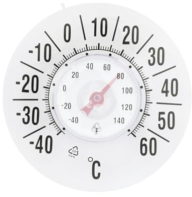 Analoges Fensterthermometer – Innen- Und Außentemperaturüberwachungszifferblatt, Saugnapf-Glasmontage | Hochpräzises, Wasserdichtes Wetter- Und Temperaturanzeigegerät Für Den Hausgarten-Balkon