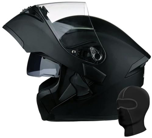 Öppningsbar Motorcykelhjälm Integralhjälm, Dubbelvisir Aero Stratos Jet, ECE 22.06 DOT Godkänd, Anti-Imma Solskydd för Cruiser Street Bike