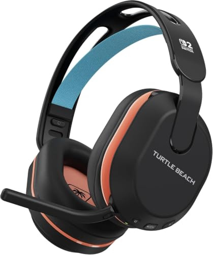 Turtle Beach Stealth 500 Wireless Gaming Headset for Nintendo Switch 2 | Black, Licensed, Bluetooth, 40mm Drivers, Rechargeable 40-Hr Battery, Flip-to-Mute Mic, Memory Foam, Lightweight