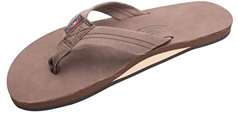 Rainbow Sandaler för män premium lädersandaler, - Espresso - 41/43 EU
