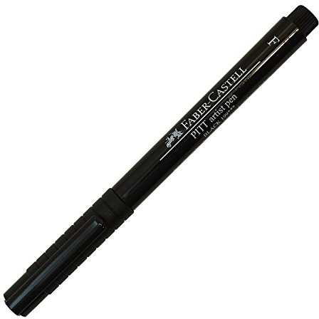 Faber-Castell 167299 - Tuschestift Pitt artist pen, Strichstärke F, Farbe 199, schwarz