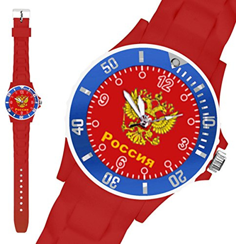 Taffstyle® Fanartikel Silikon Armbanduhr Gummi Trend Watch Quarz Fan Uhr mit Fussball Weltmeisterschaft WM & EM Europameisterschaft 2016 Länder Flaggen Style