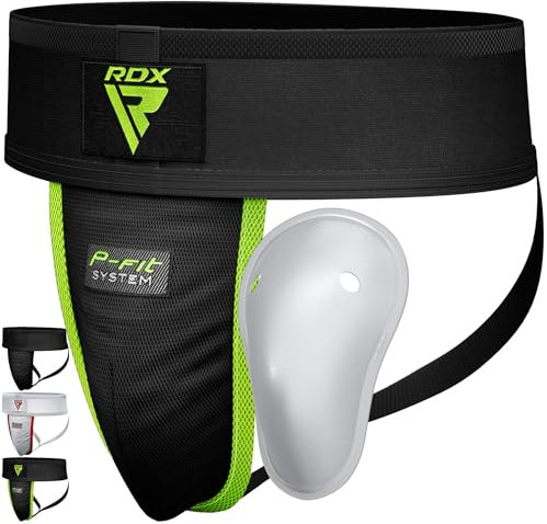 RDX Tiefschutz Herren Boxen Kampfsport, Suspensorium Manner Jockstrap Unterhosen Hodenschutz Kickboxen MMA Muay Thai, Groin Guard Cup Men Protection, Tiefenschutz Karate Zubehör
