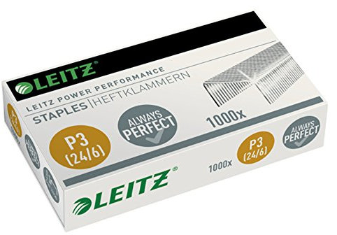 Leitz 55700000 Heftklammer (24/6 mm) 1000 Stück verzinkt (50, 24/6 mm)