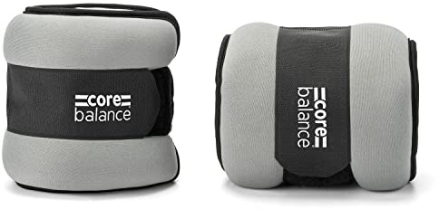 Core Balance Ankle & Wrist Weights | Sold as Pair, Soft Neoprene Fabric, Adjustable Hook & Loop Straps, Iron Powder Filling, Ideal for Walking, Running & Workouts