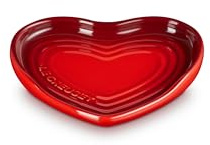 Le Creuset Stoneware Heart Shaped Spoon Rest, 5, Cerise