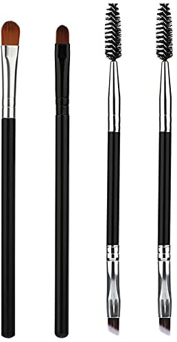 SAVITA 4 Pièces Ensemble de Pinceaux à Sourcils y Compris Brosse à Sourcils à Double Tête Brosse à Lèvres Brosse à Angle Brosse à Sourcils pour Cosmétiques pour Femmes