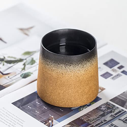 10 (oz.) Ninguna cerámica de la salud de aluminio Taza de agua China Restauración de formas antiguas de la porcelana tazas para el agua, el café, el jugo y los cócteles (verde)