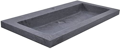 Saqu Waschbecken 1 Hahnloch 80x46x5 cm - Hartstein - Waschbecken für Unterschrank, Waschtisch für Badmöbel Set