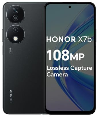 HONOR X7b Mobile Phone Unlocked, 108MP Triple Camera, 6.8 90Hz Fullview Display, 6 GB+128 GB, Android 13, Dual SIM, Midnight Black
