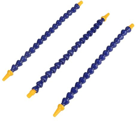3 PCS Plastic Flexible Coolant Water Oil Pipe Hose For Lathe Milling Machine CNC WEDM Drill (1/2 Thread)