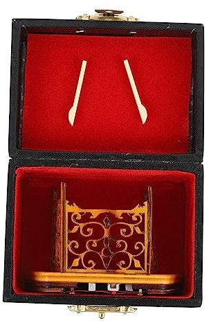 Cabilock Kleines Hackbrett Instrumentenmodell aus Langlebigem Material Realistisches Miniatur Dekor für Schreibtisch und Wohndekoration Filigranes Musikinstrument Ornament