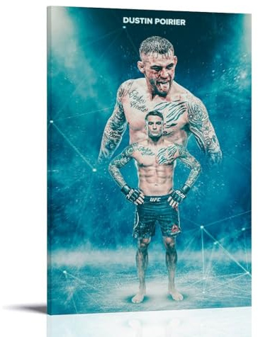 NikZ Dustin Poirier Impression sur toile murale à suspendre Idée cadeau 20 x 30 cm