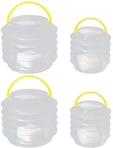 Muteitt 4 Pcs Foldable Paint Brush Washer Collapsible Bucket Water Cup Artist Brush Basin Container Barrel for Art Paint Brush Washing Painting Tools