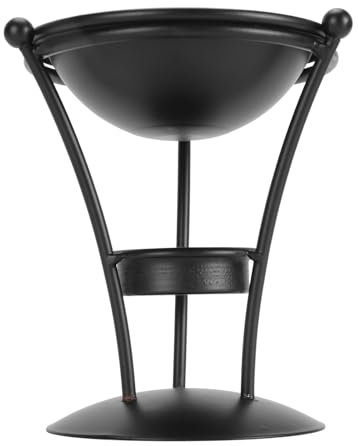 Qcwwy Duftölbrenner, Multifunktions-Eisenschale mit Schneller Wärmeleitung, Geeignet für Schlafzimmer-SPA-Yoga, Inklusive Halterung und Eisenschale (3 Beine)