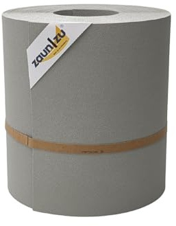 zaun|zu® Premium Maxi 26 Meter Rolle 24cm hoch | Sichtschutzstreifen PP für Doppelstabmatten UV-beständiger Sichtschutz | Zaunblende Made in Germany Steingrau 26m