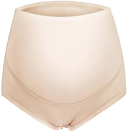 Culotte De Règles Short de maternité Taille Haute pour Femme, Grande Taille, spécial Grossesse, été, début, Milieu et de Grossesse String Gainante Ventre Plat Feel Natural Culotte (Rose Gold, XL)