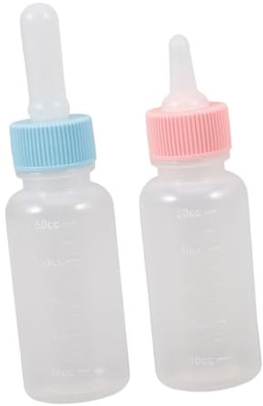 SEWOART 2 Stück Welpenmilchflaschen Aus Silikon 50ml Fütterungsflasche Für Kätzchen Und Kleintiere Milchspender Für Neugeborene Haustiere Entwöhnungsflasche