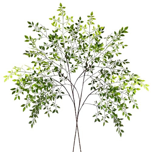 ROLLWAY 2 Rami Decorativi per Vaso Alto, Rami Decorativi 110 cm, Rami Finti per Decorazioni d'ulivo, Rami Finti Foglie Finte per Decorazioni Rami Decorativi per Pasquale, Nozze, Decorazione Domestica