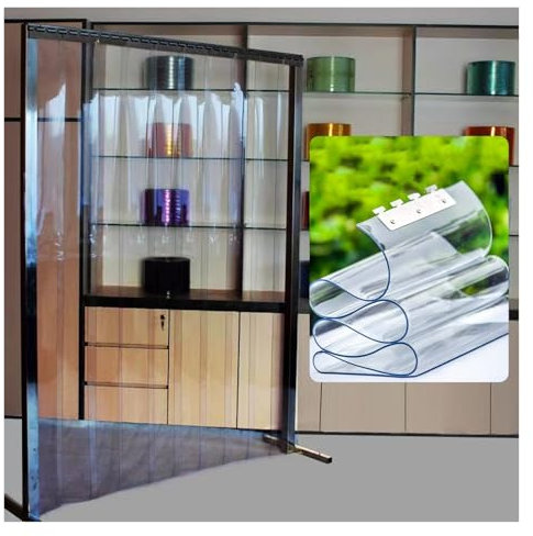 SYFXZZDS Streifenvorhang PVC für Türöffnungen Supermarkt, Garage, Lagerhaus, Scheune, Haustier Tier Haus, PVC Lamellenvorhang Streifenvorhang mit 3cm Überlappung Individuell Gestaltbar(1.9mm,1.05x2m/3