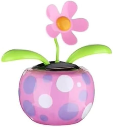 Solar Dancing Solar Powered Dancing Pink Flower in Colorful Shape Flip Flap Animated Bobblehead Dancer Window Sun Catcher Car Dashboard Decor Solar Power Kits for Solar Power Kits,Funny Ornaments