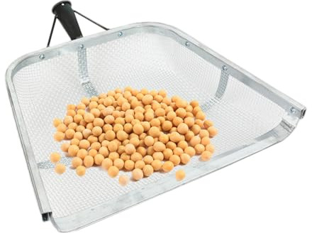 Tamis de jardin pour sol | Pelle de tamisage à sable – Acier inoxydable facile à prendre en main – Pelle de tamisage de sol ergonomique multifonctionnelle pour la ferme – Outil de collecte pour