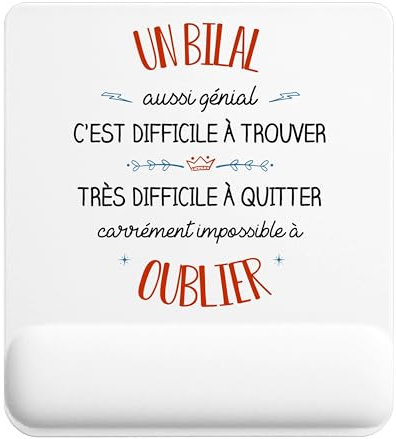 Planetee Tapis de Souris Un Bilal Aussi génial | Accessoire Bureau Ergonomique - Idéal pour Anniversaire, Collègue, Secret Santa Noël, Fête des Pères et Fête des Mères