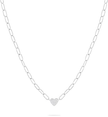 Guido Maria Kretschmer Damen-Kette Edelstahl 13 Zirkon One Size, Silber 32026669