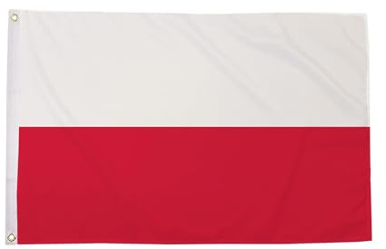 Flagmax Bandera de Polonia de 90 cm x 60 cm, bandera duradera con ojales para uso en exteriores e interiores, bandera para el hogar, oficina o eventos