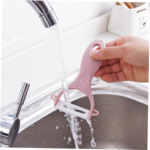 MUCKLILY Pelador Multifuncional de Frutas y Verduras, 8 Piezas (4 Azul Nórdico 4 Rosa Nórdico), Acero Inoxidable, Herramienta Práctica para Cocina y Ahorro, Apto para Pelar Patatas y Pepinos