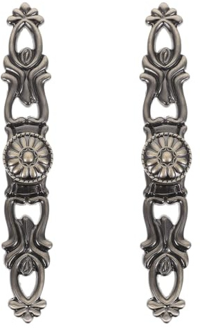 MOKKHNB 1 Ensemble Poignée Longue Européenne Vintage en Alliage de Zinc Finition Bronze, Ergonomique et Anti-desserrage, pour Commode et Tiroir Salon ou Chambre, Taille 15,7x2,5 2 Pièces