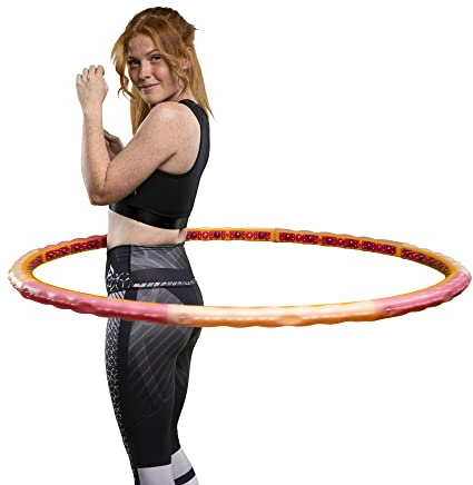 HOOPOMANIA Action Hoop [1.6 kg] Hula Hoop para Adelgazar para Adultos - Hula Hoop Deporte