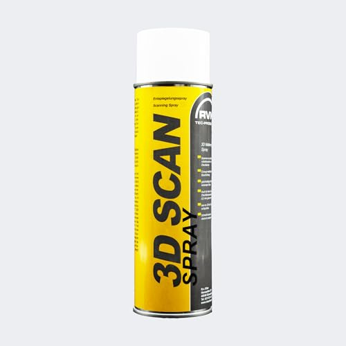 RVK 3D Scanspray, Spray Matificante 3D, Blanca - blanco mate, secado rápido, mejora captura de superficie