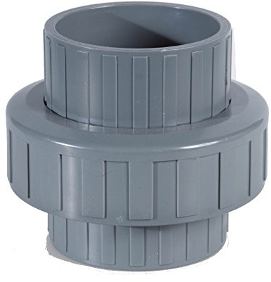 EXCOLO PVC Rohr und Rohrverbinder Ø63mm Winkel, Kniestück, Muffen, T-Stück, Kappen Fittings (1 x Verschraubung 63mm)