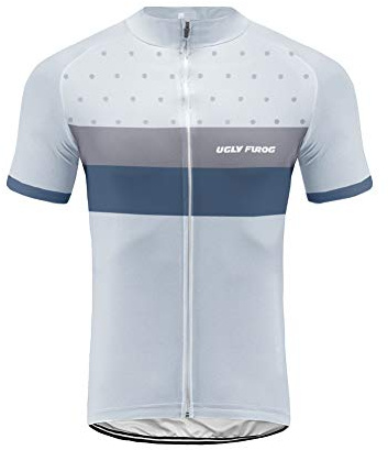 UGLY FROG Fahrradtrikot Set Kurzarm Trikot + Radlerhose mit Sitzpolster aus Atmungsaktiv und Schnell Trockend Stoff für Fahrrad Rennrad MTB/Downhill Jersey