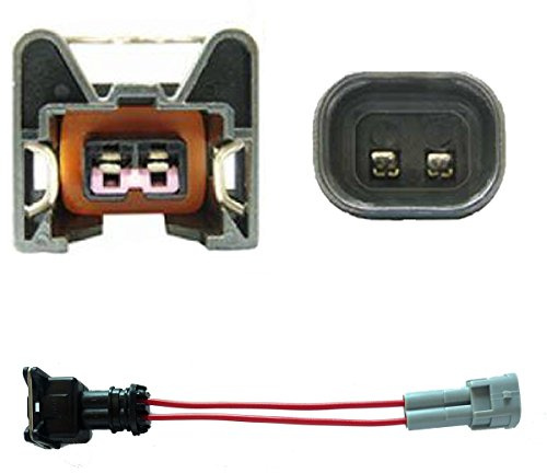 Greenspirits KFZ Stecker Einspritzdüse Benziner Adapter BOS EV1 (Female) auf NIP-DEN (Male) mit Kabel kompatibel Bosch Nippon Debso Einspritzventilen 1287013003, 1 287 013 003, 282189-1/282762-1