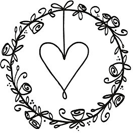 RAYHER 29175000 Stempel Hochzeitskranz, 5 x 5 cm, Braun