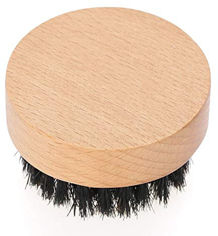 Skäggborste för män, cirkel träfärg bokhårborttagning mustasch rakborste sop hårborste ansiktsvård rakning rengöring grooming verktyg