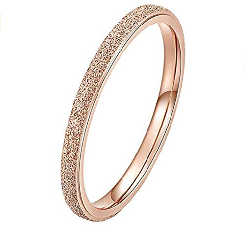 PAURO Damen Stapelbar Ehering Ring aus Edelstahl