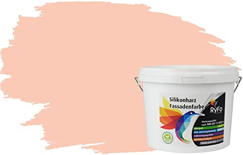 RyFo Colors Silikonharz Fassadenfarbe Lotuseffekt Trend Roséweiß 3l