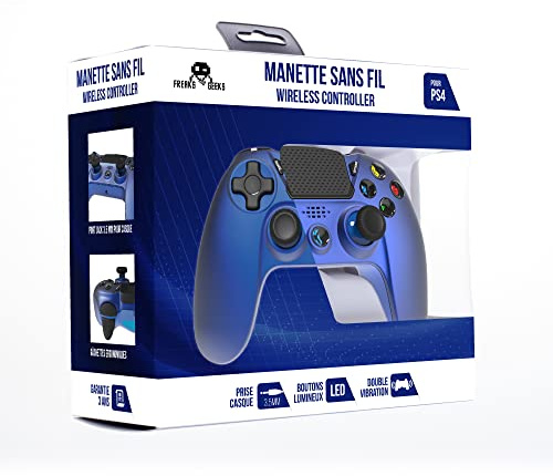 140064C - Manette Sans Fil Bluetooth Blue Metal Pour Ps4 Avec Prise Jack Pour Casque Et Boutons Lumineux (Playstation 4)