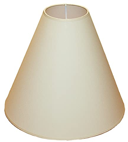 Pantalla 350 x 120 x 280 mm Diámetro inferior x Diámetro superior x Altura | Cono | Algodón percal crudo | Montura E27 (grande) | Para lámparas de mesa y de pie | Pantalla de 35 x 12 x 28 cm |