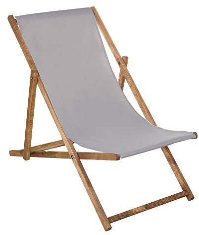 SPRINGOS Liegestuhl Gartenliege Klappstuhl aus Holz imprägniert klappbar Relaxliege Campingstuhl Strandstuhl Buchenholz