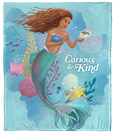 Northwest Little Mermaid/Ariel Silk Touch Überwurfdecke, 127 x 152,4 cm, neugierig und freundlich
